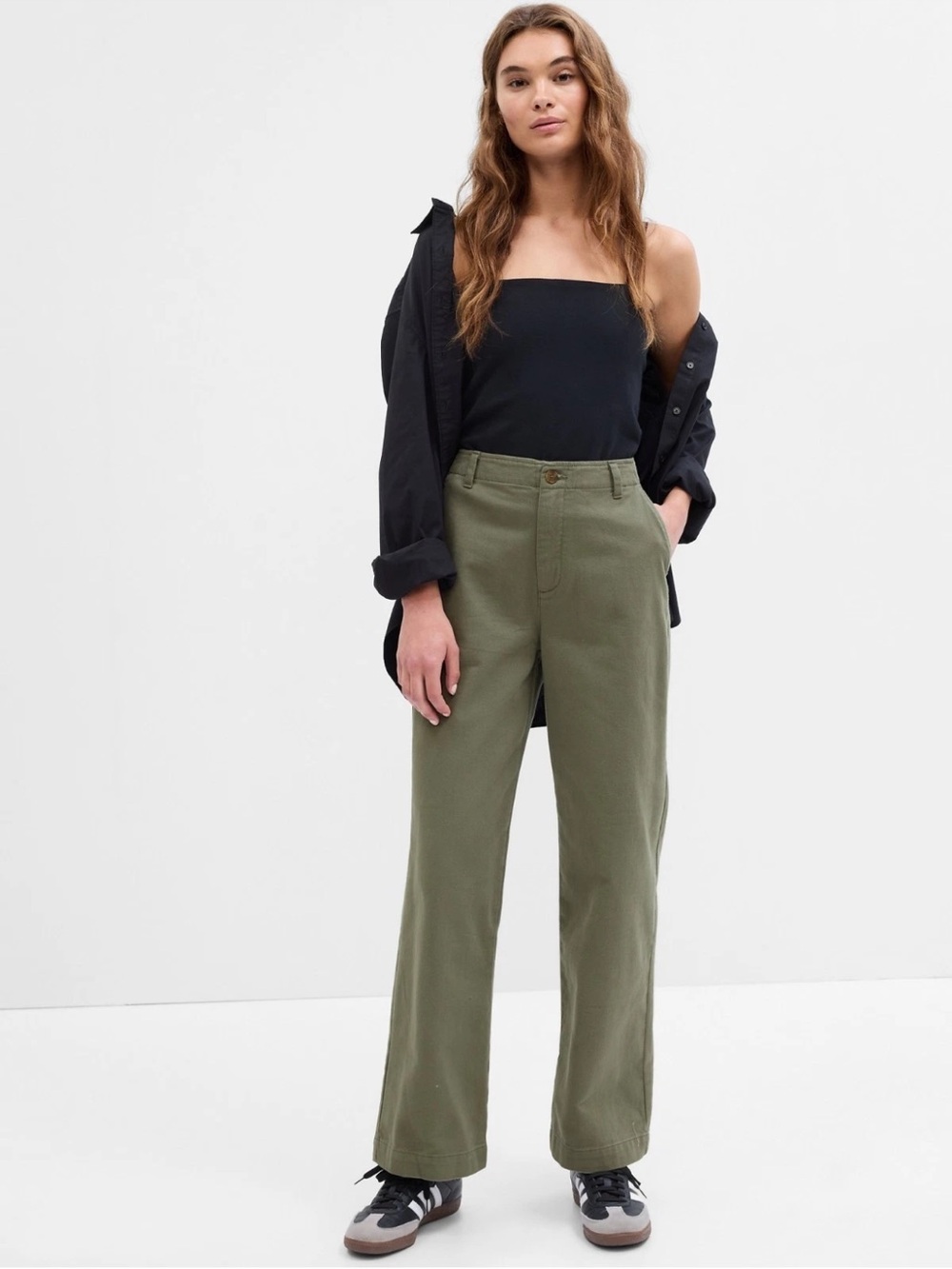 GAP "Loose Khaki" Mid Rise Crop Pant -  Size 4